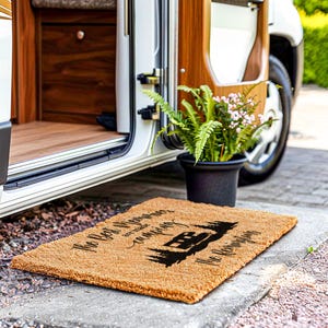 Custom Camping Doormat - Pesonalized Campsite Door Mat - Custom Coir Welcome Mat - Camping Decor image 2