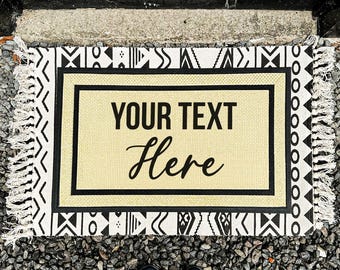 Your Text Here Deurmat ZAND - Deurmat voor alle weersomstandigheden - Gepersonaliseerde deurmat - Mat op maat - Weerbestendig - Housewarmingcadeau