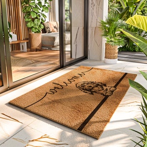 Paillasson pour chien de pendaison de crémaillère - Choisissez votre propre race de chien personnalisée - Paillasson de bienvenue pour les amoureux des chiens - Tapis de bienvenue pour chien - Cadeau pour chien