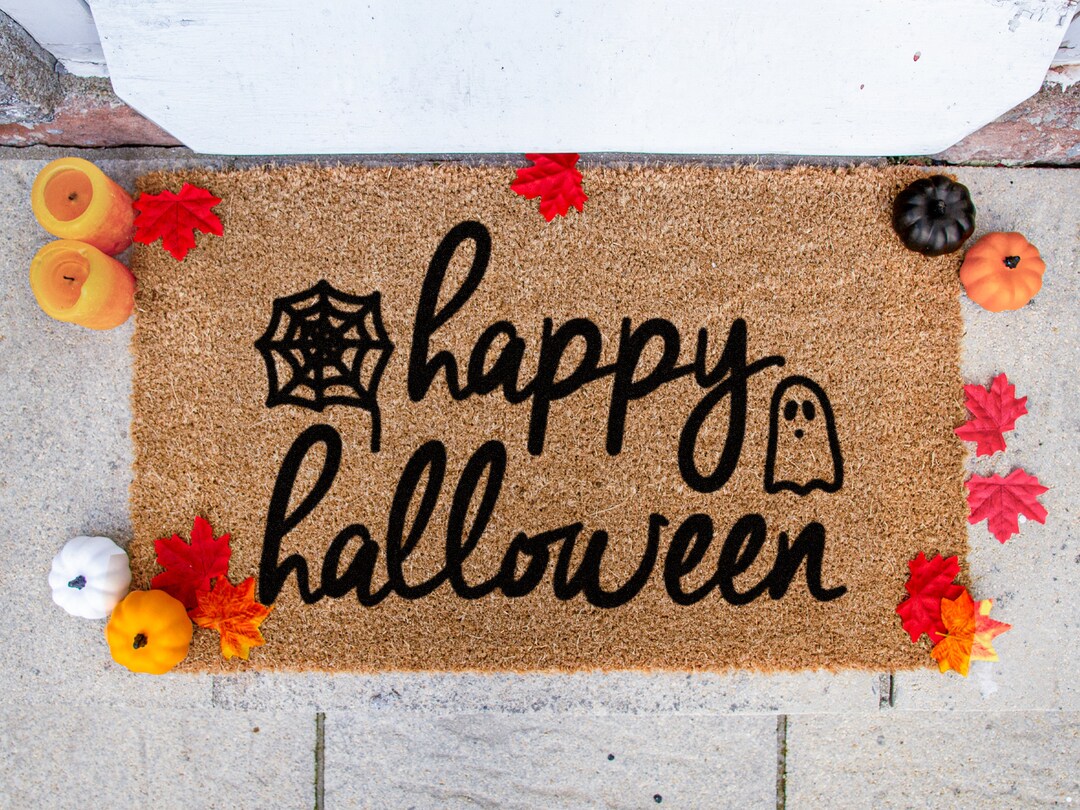 Happy Halloween Doormat Funny Doormat Doormat Etsy