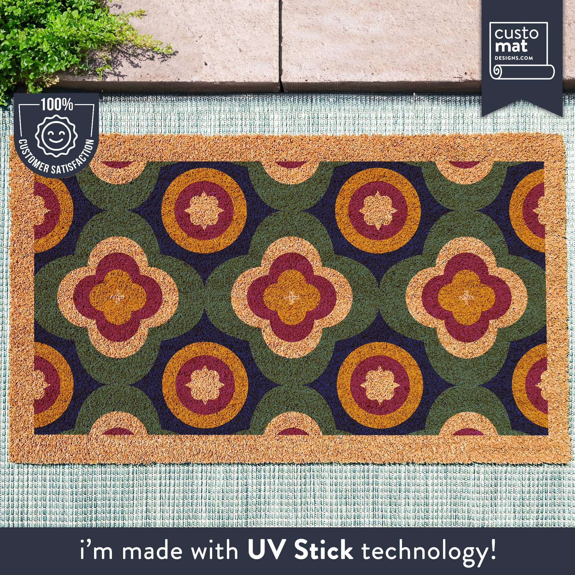 Mid Century Modern Doormat - Welcome Mat Mid Century Modern