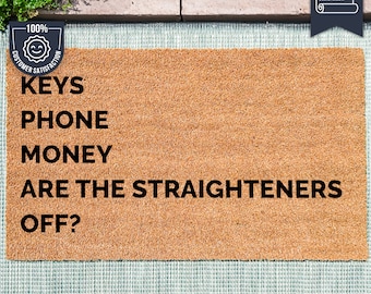 Personalized List Doormat For Forgetful People - Customisable Gift - Custom Coir Door Mat - New Home Decor