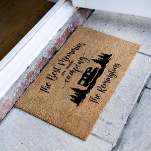 Custom Camping Doormat - Pesonalized Campsite Door Mat - Custom Coir Welcome Mat - Camping Decor image 3