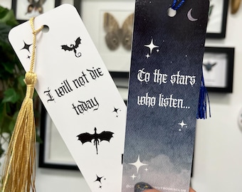 2x Tassled  romance/smut/romantasy Bookmarks Fourth Wing and Velaris/ACOTAR
