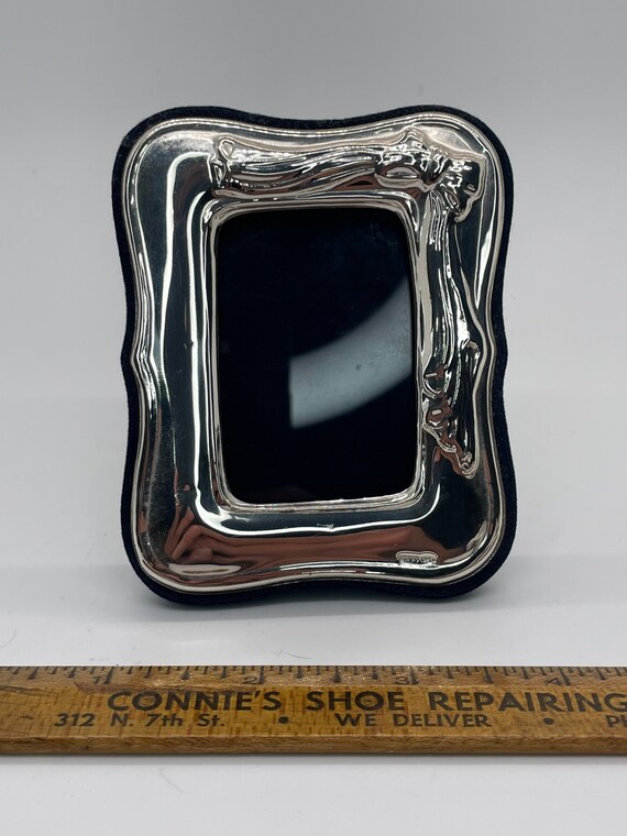 Vintage Sterling Silver Picture Frame With a Bow Motif Etsy