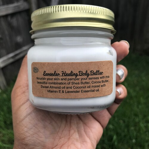 Natural Lavender Body Butter Moisturizer Whipped Hand & Body Etsy