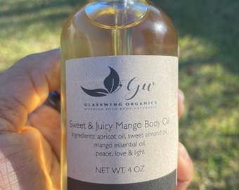 Aceite corporal de mango dulce y jugoso