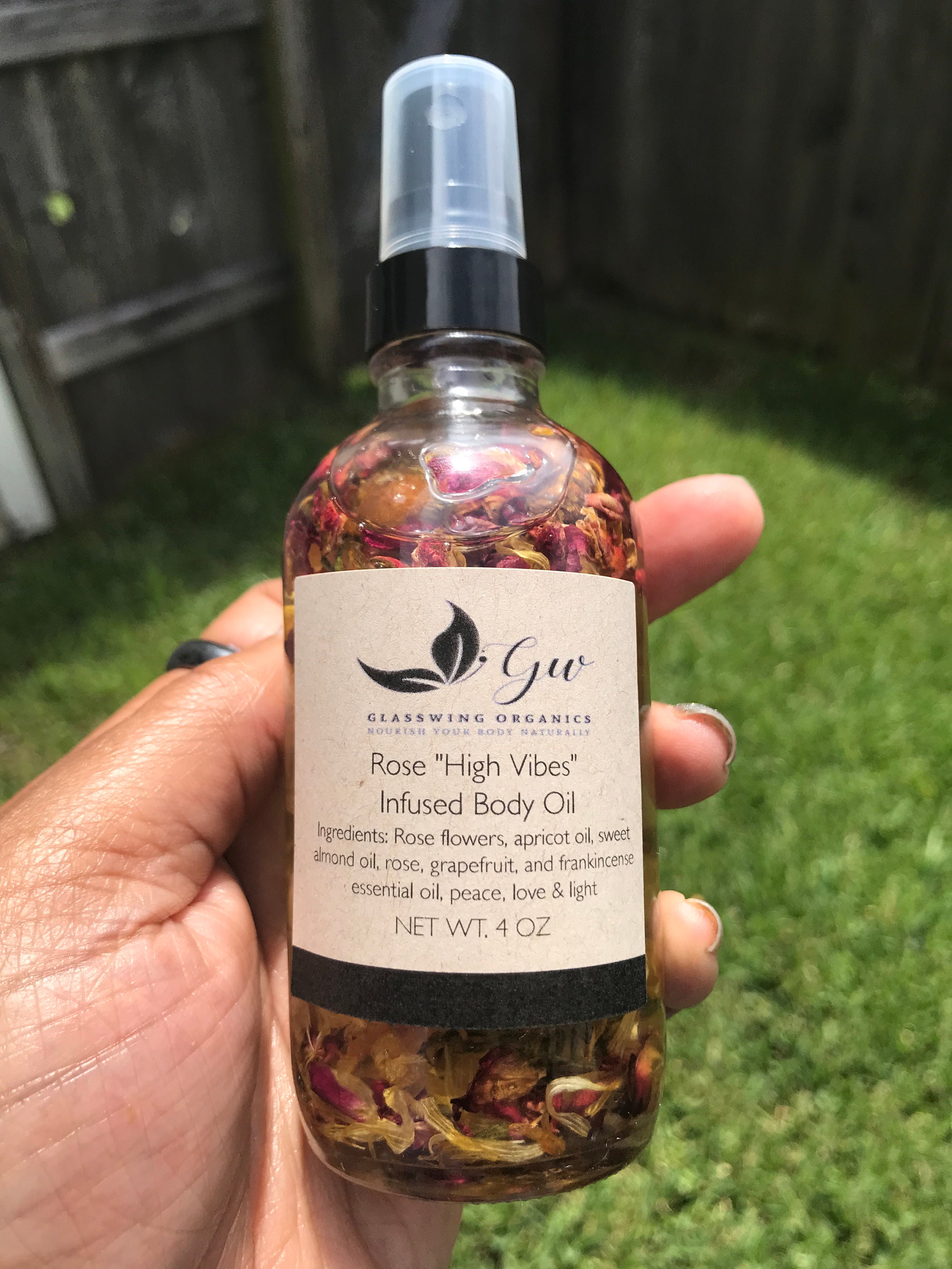 Rose Infused Body Oil Etsy Canada
