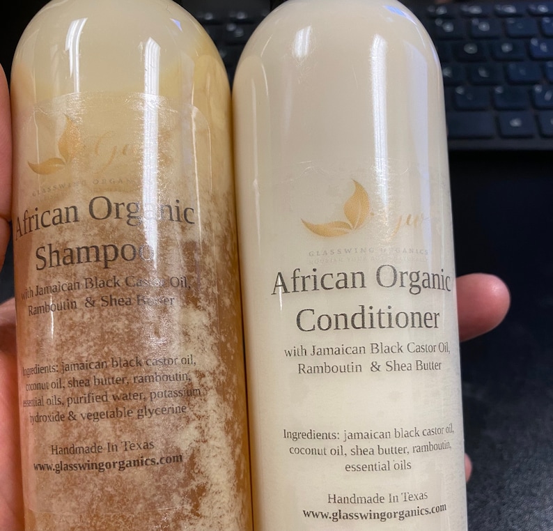 African Organic Shampoo & Conditioner Set Etsy
