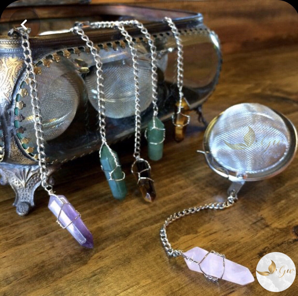 Zen loose Leaf Tea Infuser Ball Smokey Quartz Crystal Lotus Flower Tea Lover Gift Mothers Day Gift
