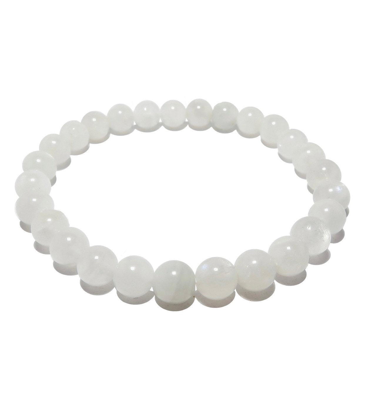 White Natural Stone, Wood, and Crystal Set of 4 Stretch Bracelet – Urspirit  Shop