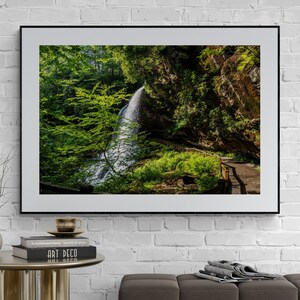 Waterfall photograph digital download home decor Blue Ridge Mountains wall art printable download Nantahala National Forest Highlands NC