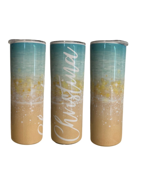 Beach Tumbler | Personalized Tumblers With Name | 20oz Stainless Steel  Tumblers | Bridesmaid Gifts |…See more Beach Tumbler | Personalized  Tumblers