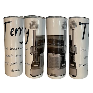 Retired Truck Driver Tumbler | Custom Semi Truck Tumbler | Personalized Teamster Cup | Custom Semi Tumbler
