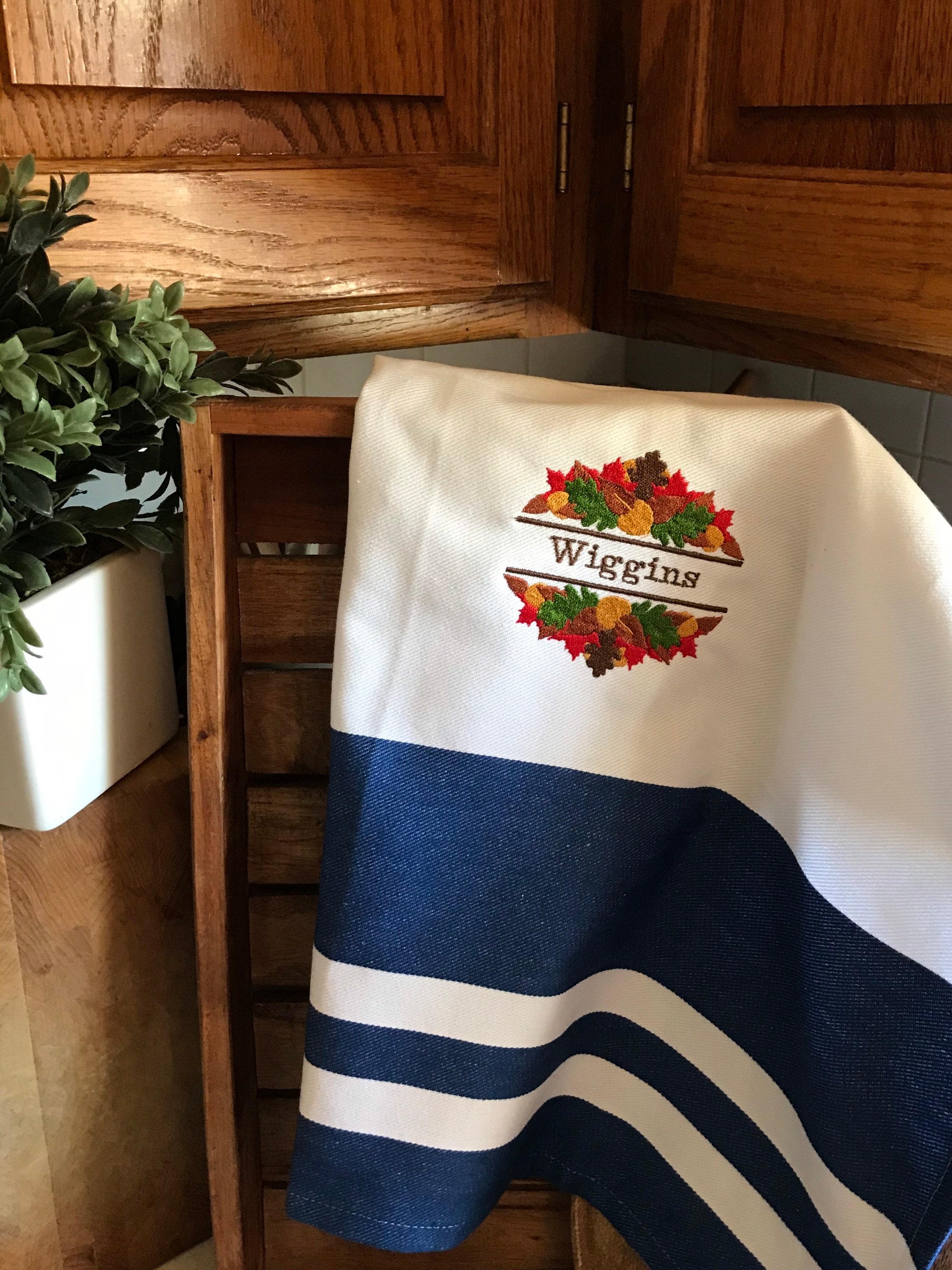 Personalized Autumn Tea Towel Etsy