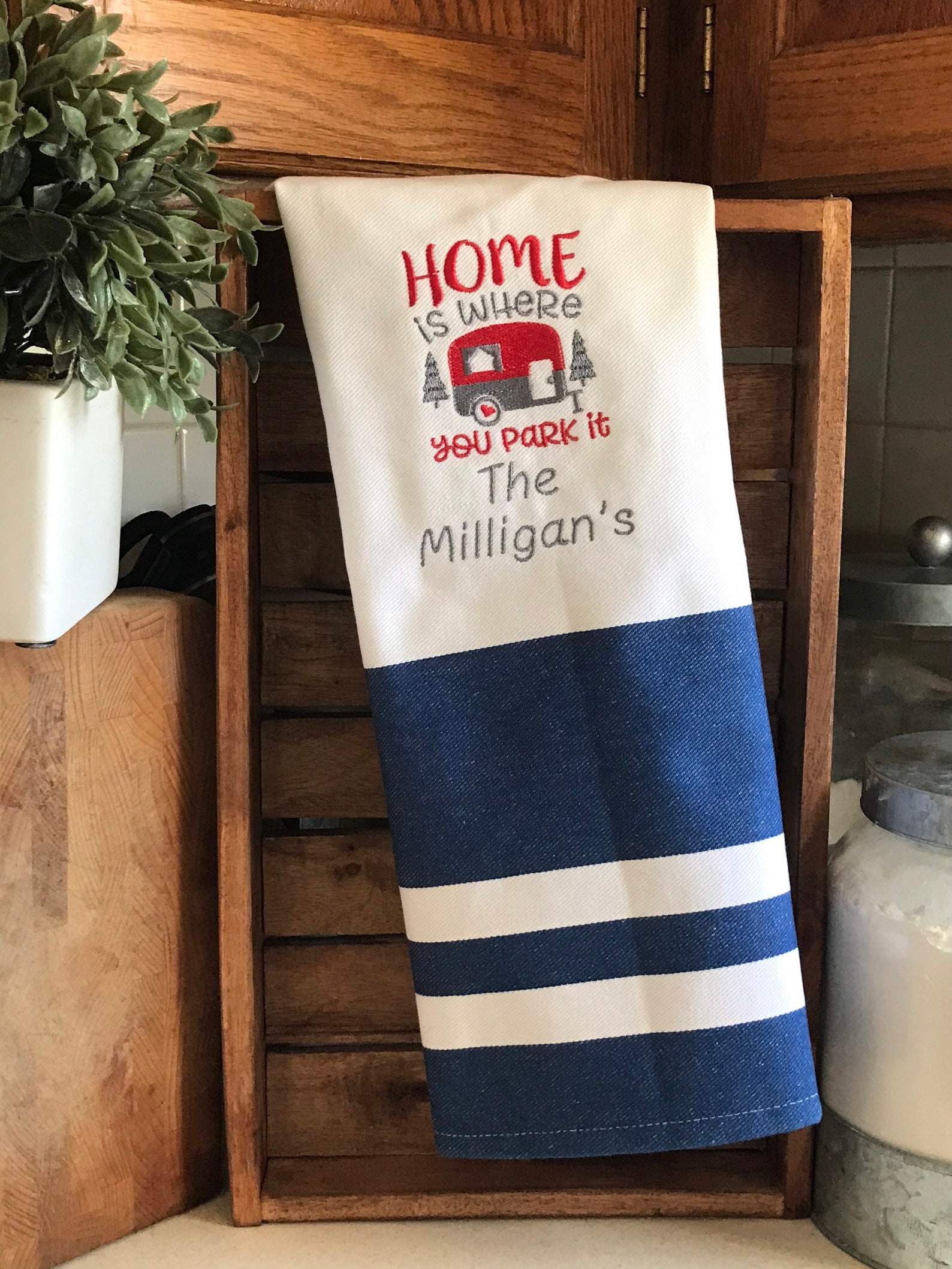 Personalized RV & Camper Life Tea Towel Etsy