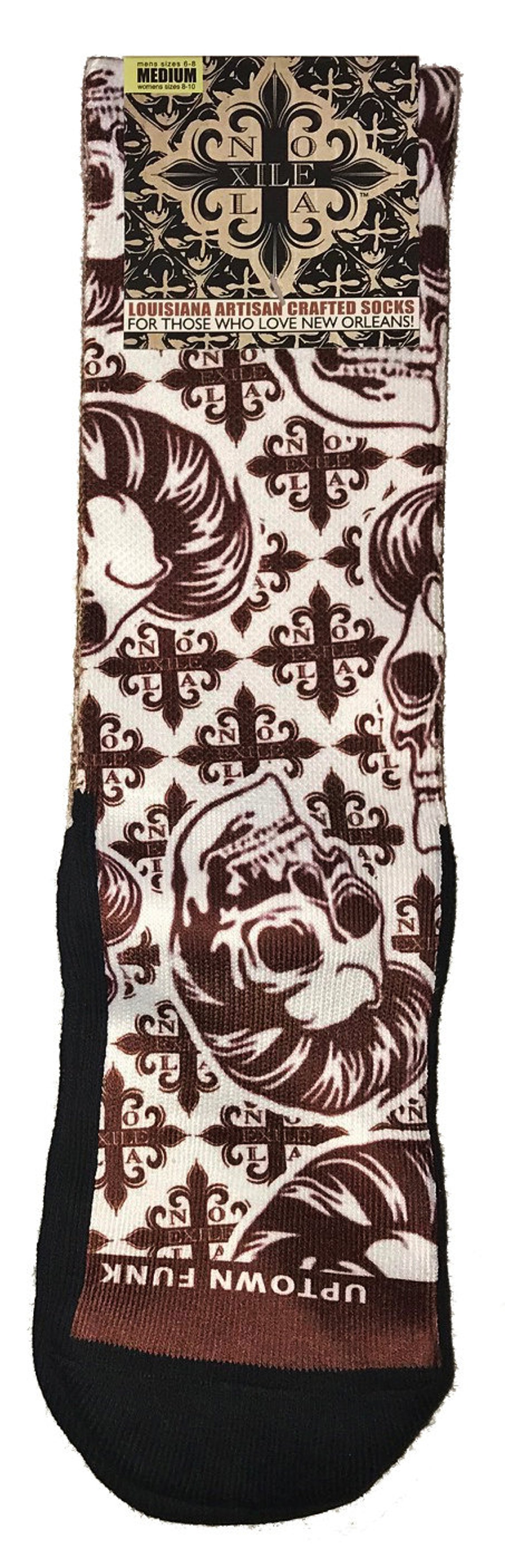 UPTOWN FUNK Socks New Orleans NOLA Themed Socks Elvis Etsy