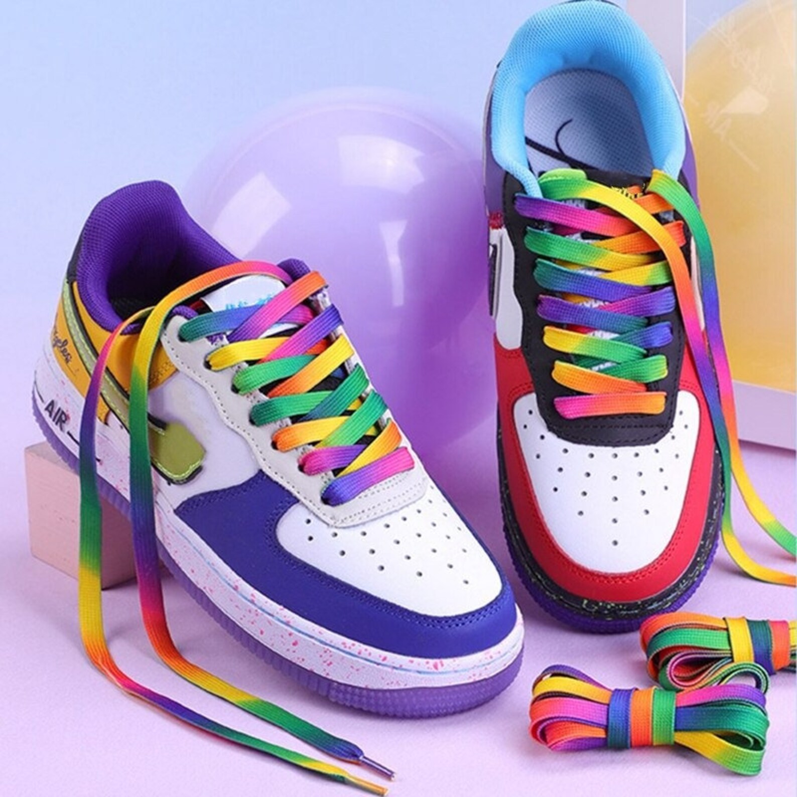 Rainbow shoelaces the best high quality for kids women Etsy