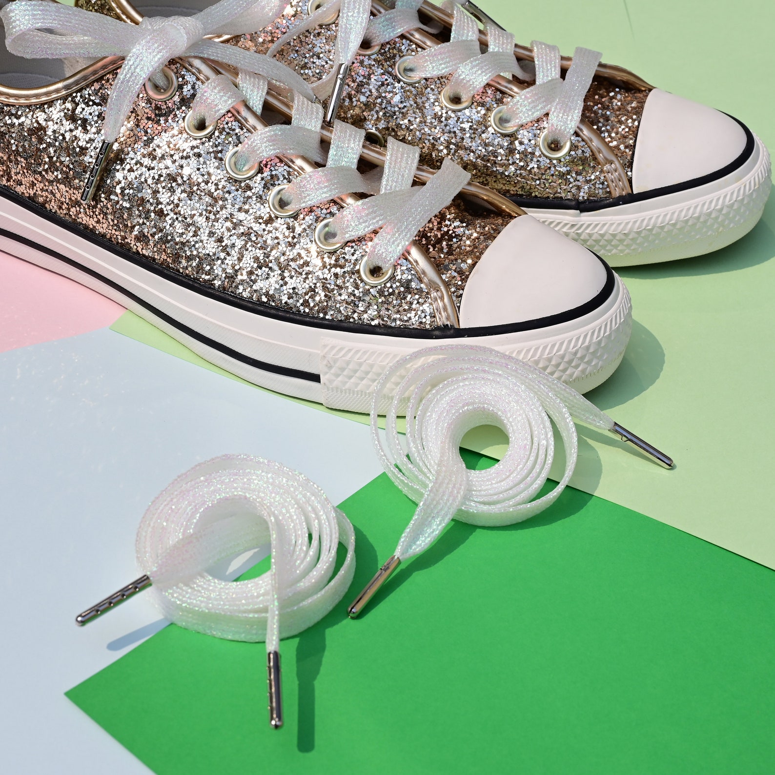 Iridescent white shoelaces iridescent white shoelaces Etsy