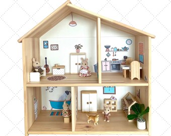 pic Ikea Flisat Dollhouse Scale ikea dollhouse etsy