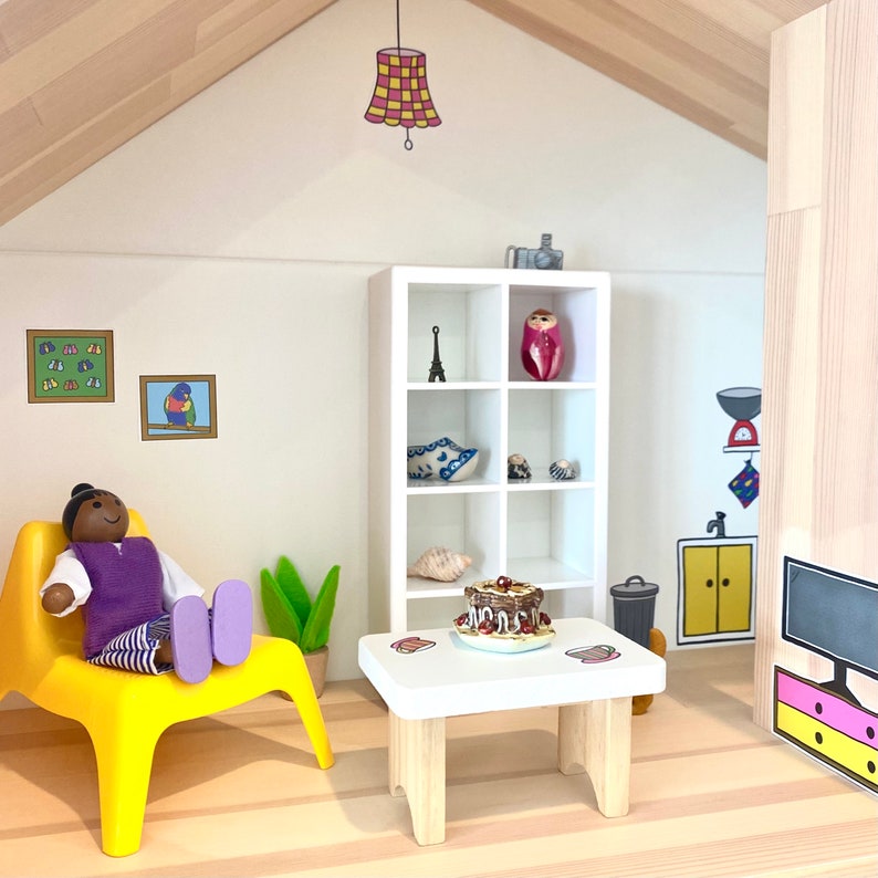 Dollhouse Stickers for Ikea Flisat Dollhouse Ikea Hack Etsy