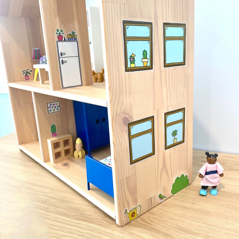 Dollhouse Stickers for Ikea Flisat Dollhouse Ikea Hack Etsy