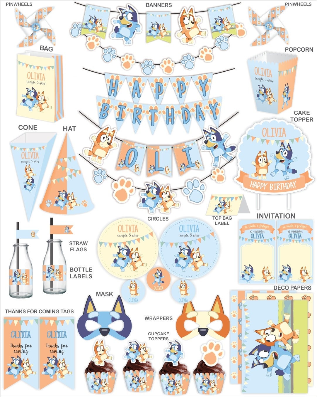 Bluey Birthday Card - Etsy