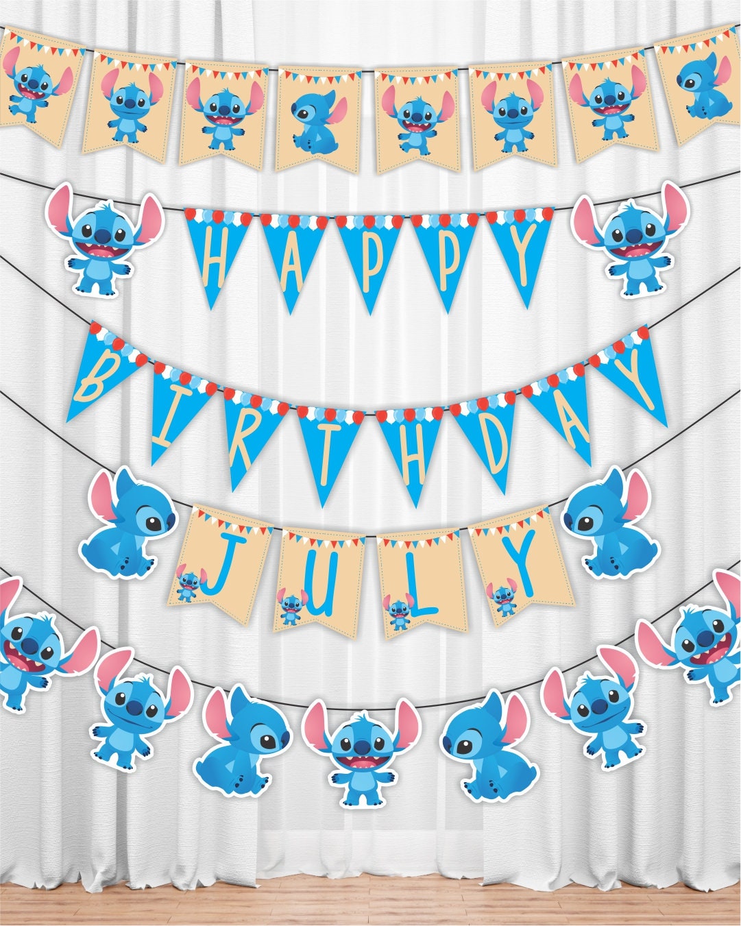 Stitch Joyeux Anniversaire Banniere Imprimable Stitch Etsy
