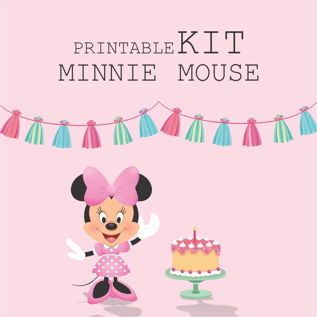Minnie Mouse Printable Birthday Decoration. Minnie Mouse Baby | Etsy