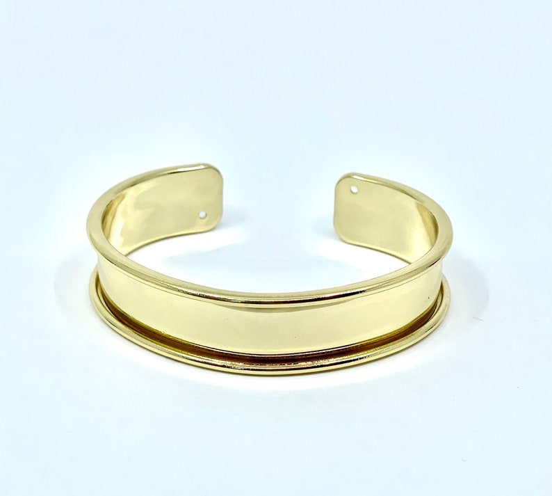 Cuff Bracelet Blank, Inlay Cuff Bracelet, Jewelry Blank, Channel Cuff
