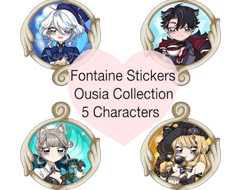 Genshin Vision Frame-personagestickers - Fontaine Ousia-collectie