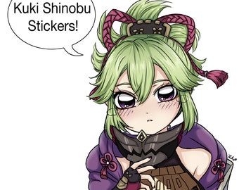 Genshin Kuki Shinobu Stickers