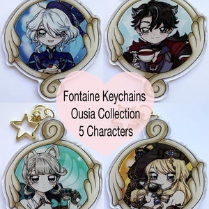 Genshin Vision Frame Character Keychains - Fontaine Ousia Collection