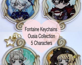 Genshin Vision Frame Character Keychains - Fontaine Ousia Collection