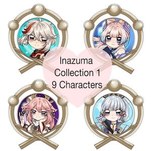 Genshin Vision Frame Character Stickers - Inazuma Collection 1