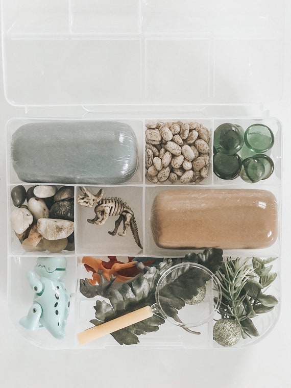 DINOSAUR Playdough Sensory Busy Box Playdough Kit Sensory