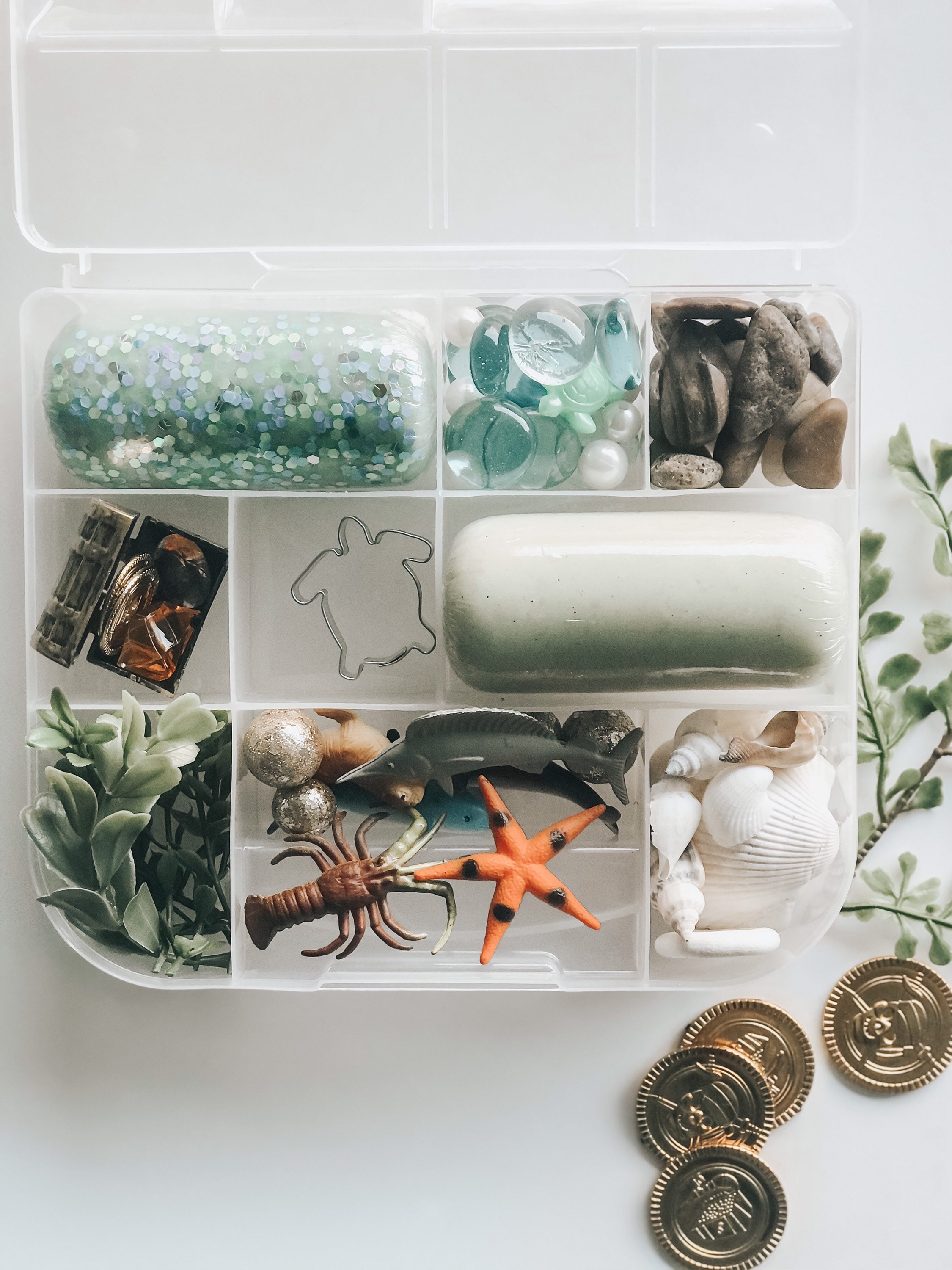 Ocean Play Dough Kit Playdough box Ocean Playdough Box Under the Sea