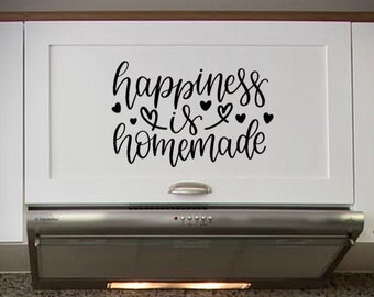 Farmhouse Kitchen Vinyl Decal Free Shipping 1504 Happiness Is Handmade