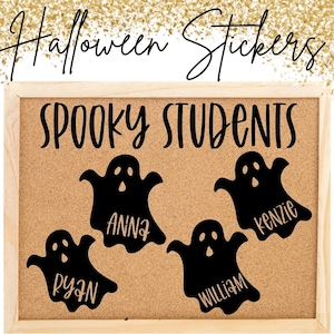 Halloween Ghost Student Name Decals, Spooky Classroom Decor
