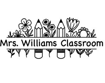Teacher Classroom Vinyl Decal, Teacher Name Decal, Teacher Door, Teacher Name Sticker, Teacher Door Name, Custom Teacher Name, Teacher Sign