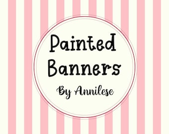 Hand Painted Banners, Custom Banner, Brown Paper Banner, Birthday Banner