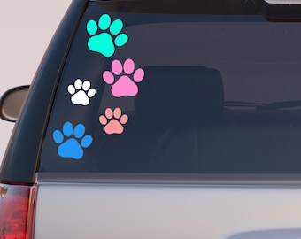 Paw Print Vinyl Decal, Paw Decal, Paw Car Decal, Hippie Car Decal, Paw Print Decal, Paw Sticker, Paw Car Decal, Paw Sticker, Paw Prints