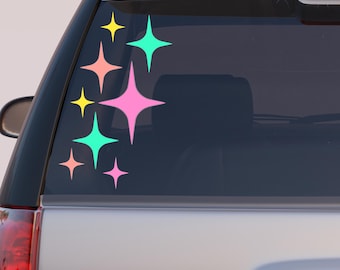 Sparkle Vinyl Decal, Sparkle Decal, Sparkle Car Decal, Hippie Car Decal, Sparkle Star Decal, Sparkle Sticker, Star Car Decal, Star Sticker