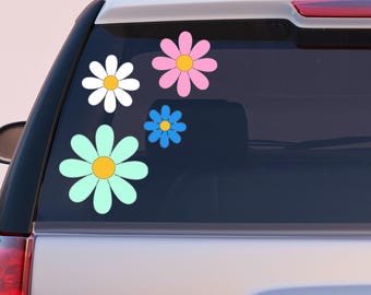 Daisy Vinyl Decal, Daisy Decal, Daisy Car Decal, Hippie Car Decal, Flower Decal, Flower Sticker, Flower Car Decal, Daisy Sticker, Daisy