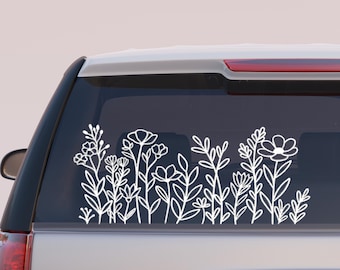 Floral Vinyl Decal, Floral Car Decal, Floral Mailbox, Floral Laptop, Flowers Car Decal, Flowers Mailbox, Flower Sticker, Flower Decal
