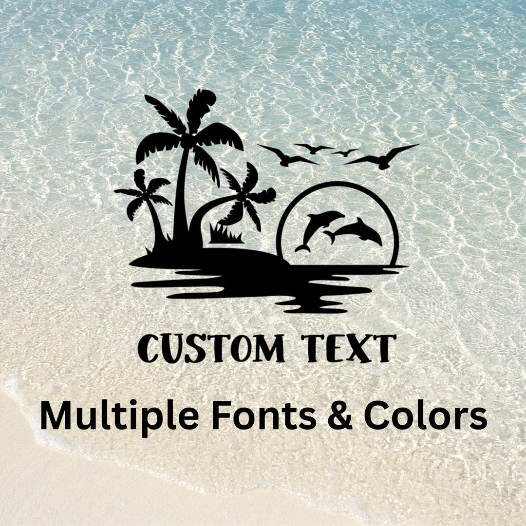 Custom Beach Decal, Custom Text Beach Sign, Custom Beach Sign, Custom ...