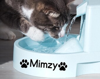 Custom Pet Name Decal, Dog Cat Bowl Sticker