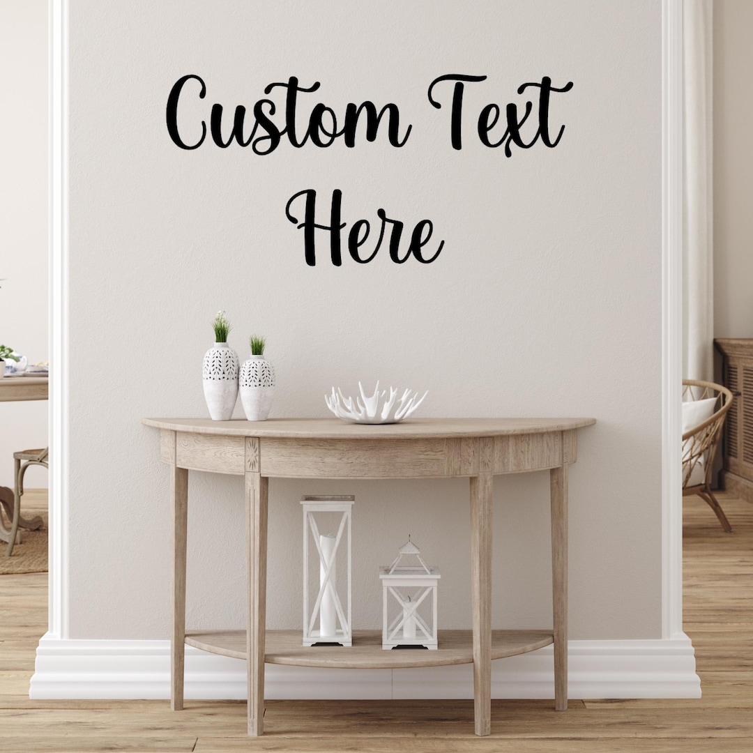 Custom Vinyl Wall Decal, Personalized Quote Sticker - Etsy