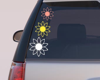 Sunflower Vinyl Decal, Sunflower Decal, Sunflower Car Decal, Hippie Car Decal, Sunflower Sticker, Cute Sunflower, Girly Car Decal, Sunflower