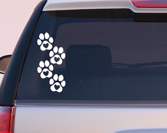 Paw Print Decal, Paw Print Sticker, Heart Paw Print, Paw Prints, Dog Mom, Dog Lover, Dog Mama, Paw Print, Paw Print Pattern, Paw Print Car